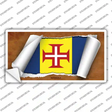Madeiva Flag Scroll Novelty Sticker Decal