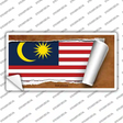 Malaysia Flag Scroll Novelty Sticker Decal