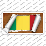 Mali Flag Scroll Novelty Sticker Decal