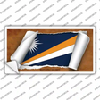 Marshall Islands Flag Scroll Novelty Sticker Decal
