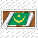 Mauritania Flag Scroll Novelty Sticker Decal