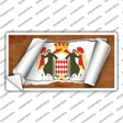 Monaco Flag Scroll 1 Novelty Sticker Decal