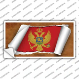 Montenegro Flag Scroll Novelty Sticker Decal
