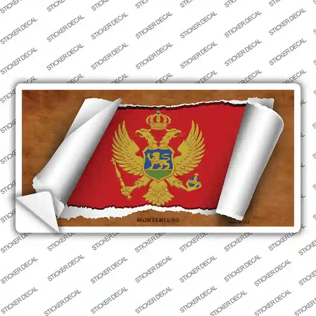 Montenegro Flag Scroll Novelty Sticker Decal