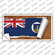 Montserrat Flag Scroll Novelty Sticker Decal