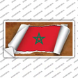 Morocco Flag Scroll Novelty Sticker Decal