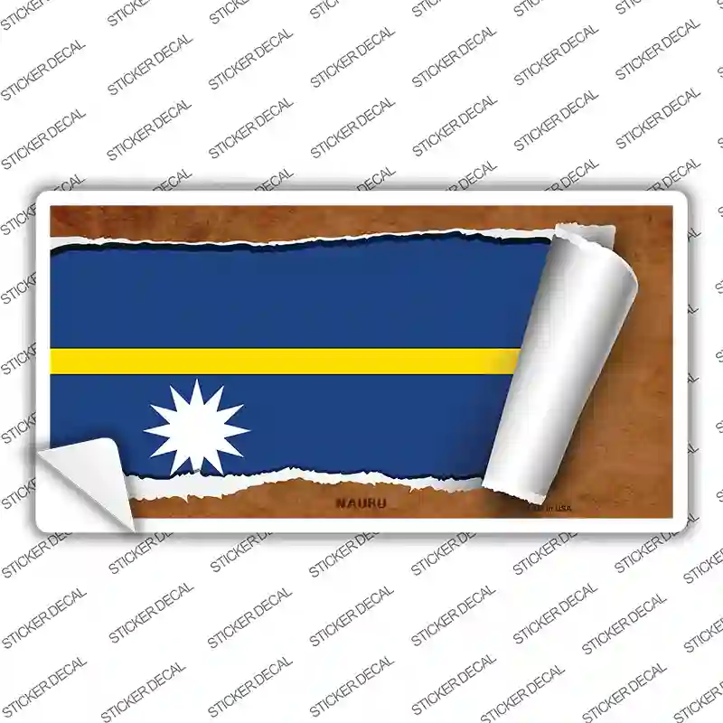 Naury Flag Scroll Novelty Sticker Decal