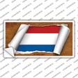 Netherlands Flag Scroll Novelty Sticker Decal