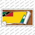 Nevis Flag Scroll Novelty Sticker Decal