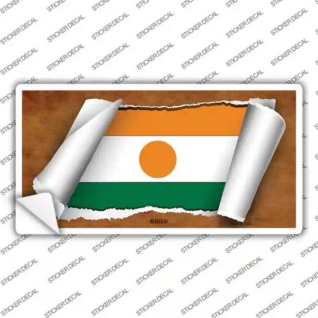 Niger Flag Scroll Novelty Sticker Decal