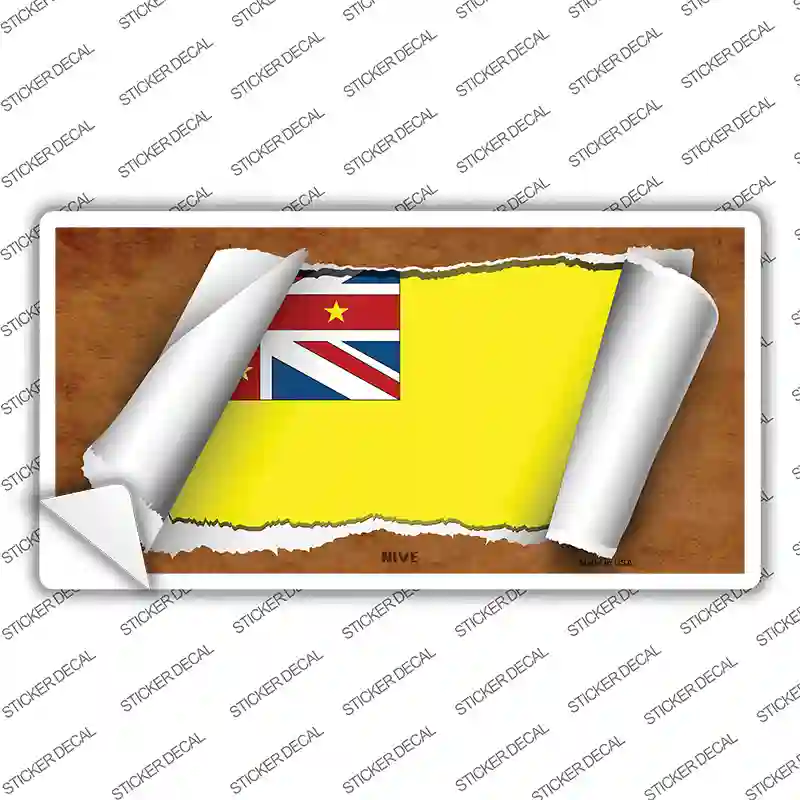 Nive Flag Scroll Novelty Sticker Decal