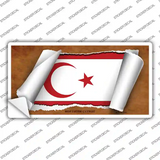 Northern Cyrpus Flag Scroll Novelty Sticker Decal