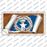 Northern Marianas Flag Scroll Novelty Sticker Decal