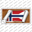 Flag of Norway Scroll Novelty Sticker Decal