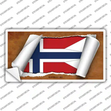Flag of Norway Scroll Novelty Sticker Decal