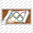 Olympic Flag Scroll Novelty Sticker Decal