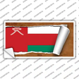 Oman Flag Scroll Novelty Sticker Decal