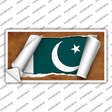 Pakistan Flag Scroll Novelty Sticker Decal