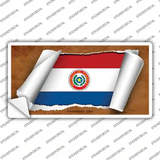 Paraguay-OBV Flag Scroll Novelty Sticker Decal