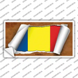 Romania Flag Scroll Novelty Sticker Decal