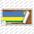 Rwanda Flag Scroll Novelty Sticker Decal