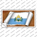 San Marino Flag Scroll Novelty Sticker Decal