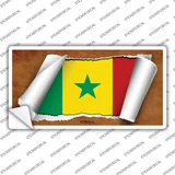Senegal Flag Scroll Novelty Sticker Decal