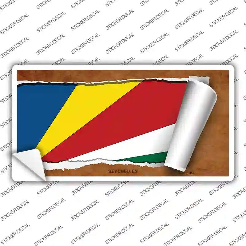 Seychelles Flag Scroll Novelty Sticker Decal