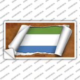 Sierra Leone Flag Scroll Novelty Sticker Decal