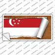 Singapore Flag Scroll Novelty Sticker Decal