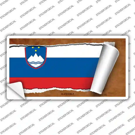 Slovenia Flag Scroll Novelty Sticker Decal