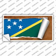 Solomon Islands Flag Scroll Novelty Sticker Decal