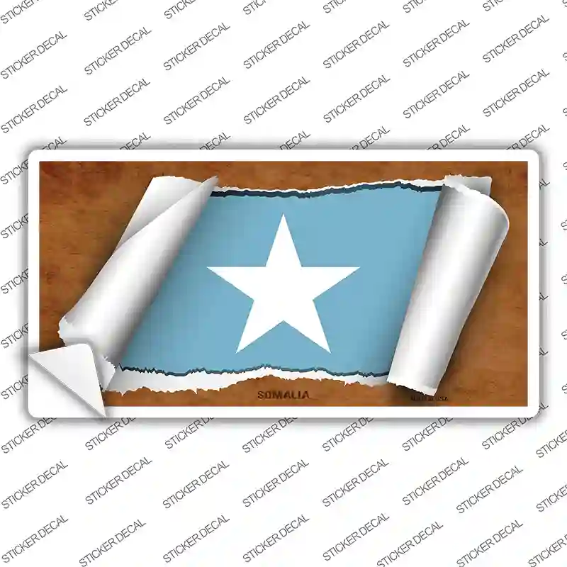 Somalia Flag Scroll Novelty Sticker Decal
