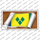 St Vincent Flag Scroll Novelty Sticker Decal