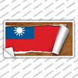 Taiwan Flag Scroll Novelty Sticker Decal