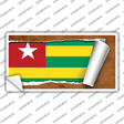 Togo Flag Scroll Novelty Sticker Decal