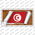 Tunisia Flag Scroll Novelty Sticker Decal