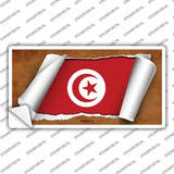 Tunisia Flag Scroll Novelty Sticker Decal