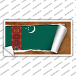 Turkmenistan Flag Scroll Novelty Sticker Decal