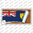 Turks & Caicos Flag Scroll Novelty Sticker Decal