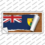 Turks & Caicos Flag Scroll Novelty Sticker Decal