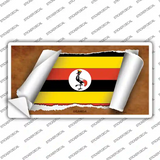 Uganda Flag Scroll Novelty Sticker Decal