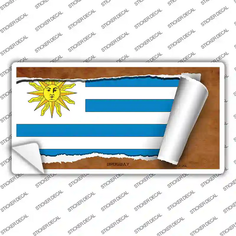 Uruguay Flag Scroll Novelty Sticker Decal