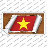 Vietnam Flag Scroll Novelty Sticker Decal