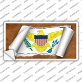Virgin Islands US Flag Scroll Novelty Sticker Decal