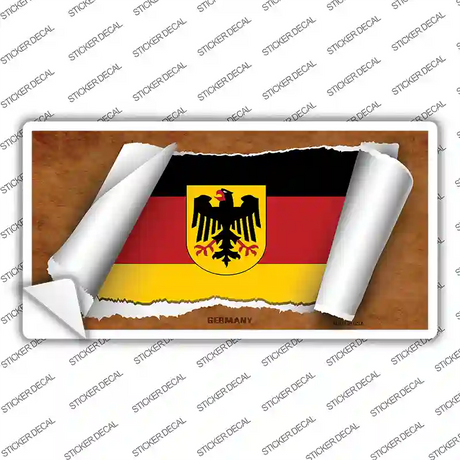 Germany Coat of Arms Scroll Novelty Sticker Decal