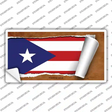 Puerto Rico Flag Scroll Novelty Sticker Decal