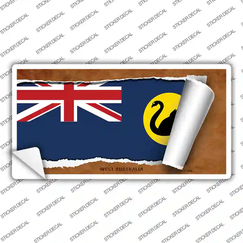 West Australia Flag Scroll Novelty Sticker Decal
