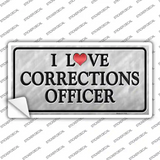 I Love Corrections Officer Novelty Sticker Decal