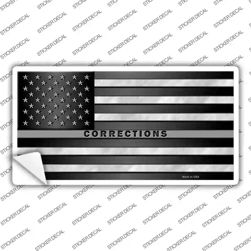 American Flag Corrections Novelty Sticker Decal